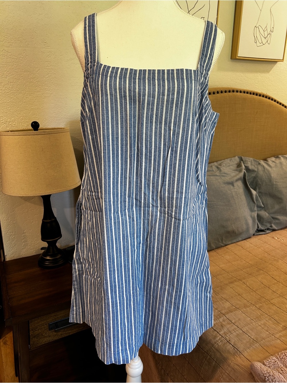 a new day Blue and White Striped Mini Dress